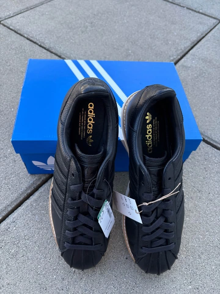 BNIB Adidas Superstar Lux (Soft Leather) Black Sneakers - photo 2