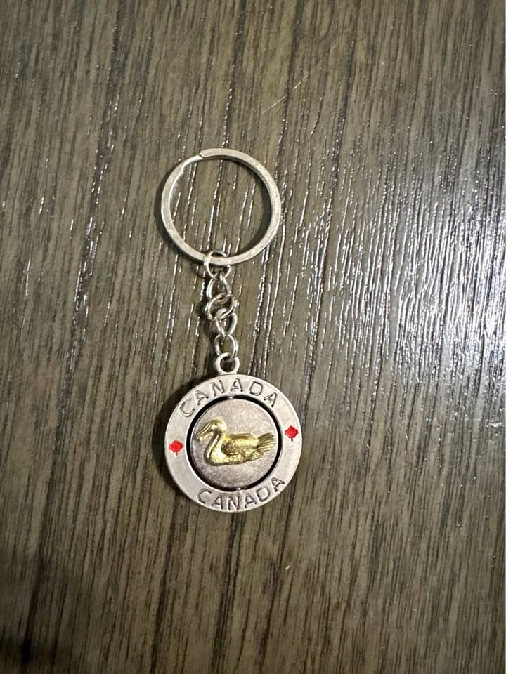 Canada Duck and Maple Leaf Keychains Set