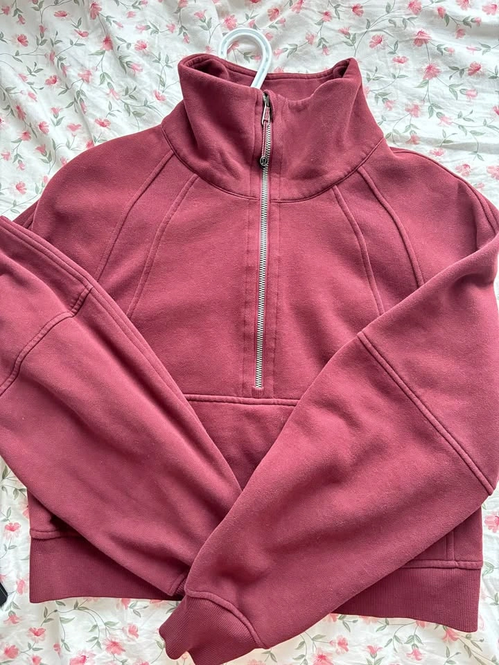 Lululemon Half Zip Scuba Maroon