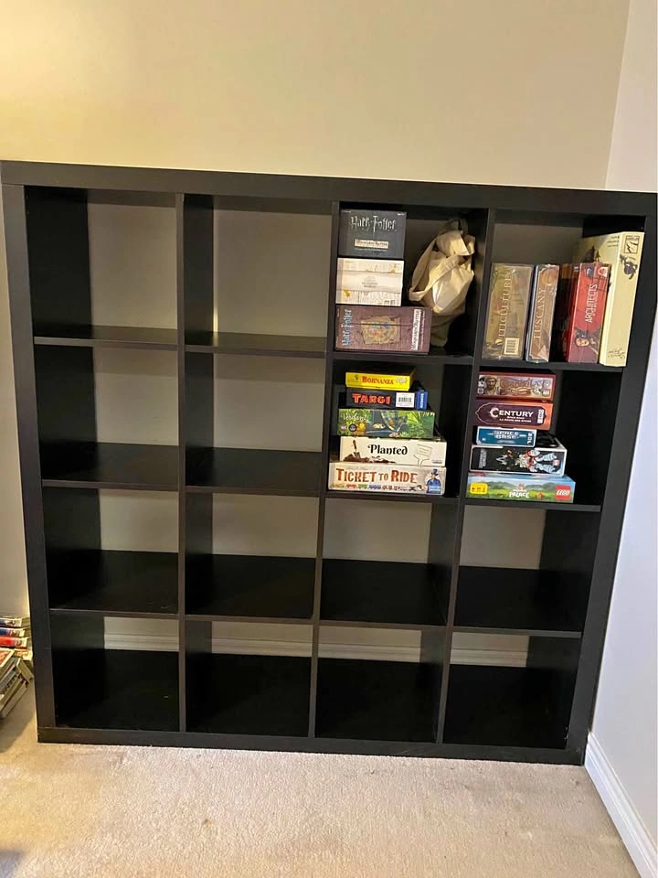 Kallax shelves 4x4 brown
