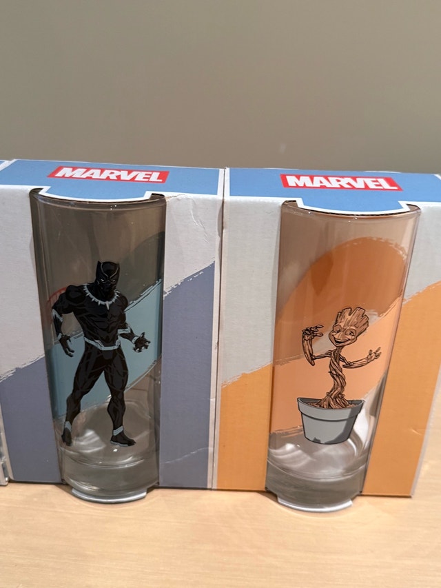 Marvel Drinking Glasses Set of 4 - Iron Man, Black Widow, Black - photo 5