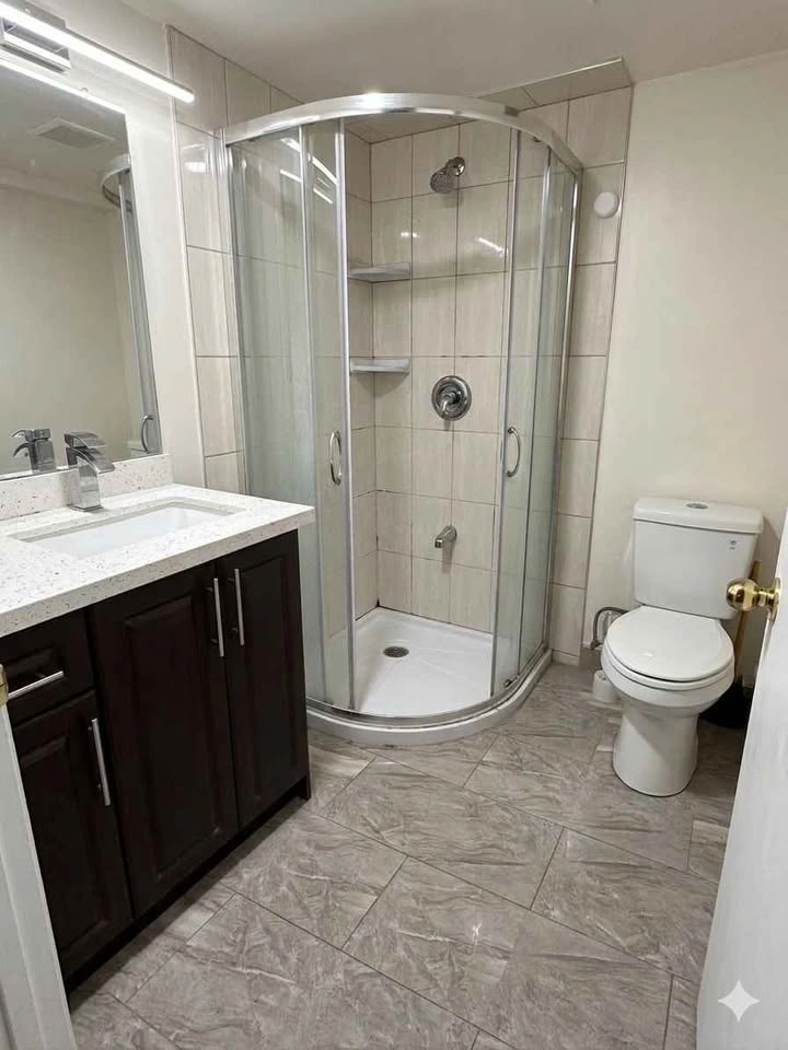 2 furnished rooms + 1 private bath - Basement