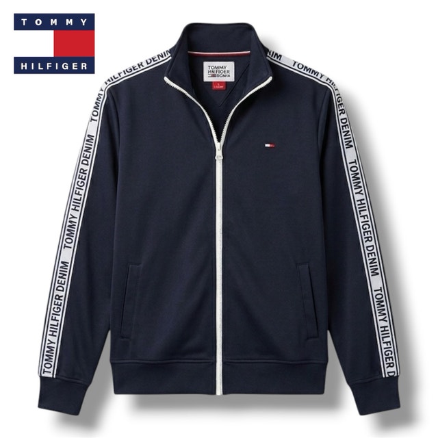 Tommy Hilfiger Denim navy blue track jacket Size Large - photo 2