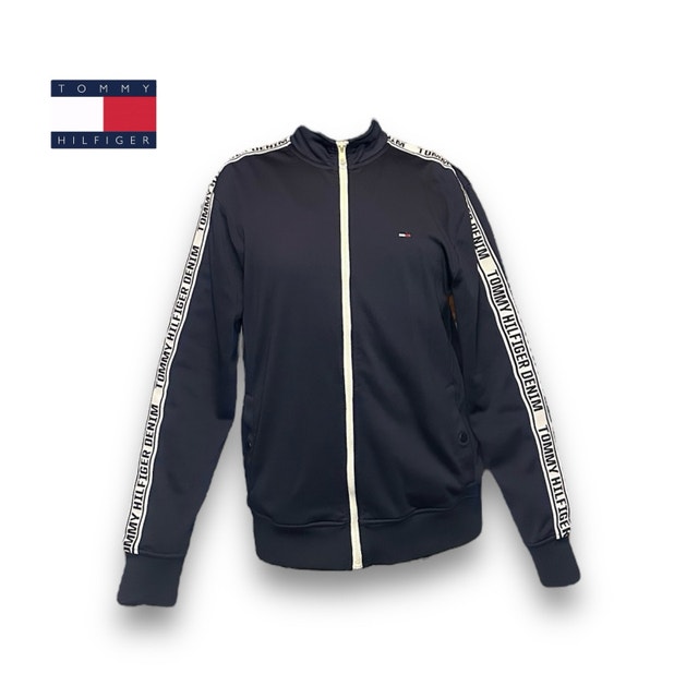Tommy Hilfiger Denim navy blue track jacket Size Large - photo 3