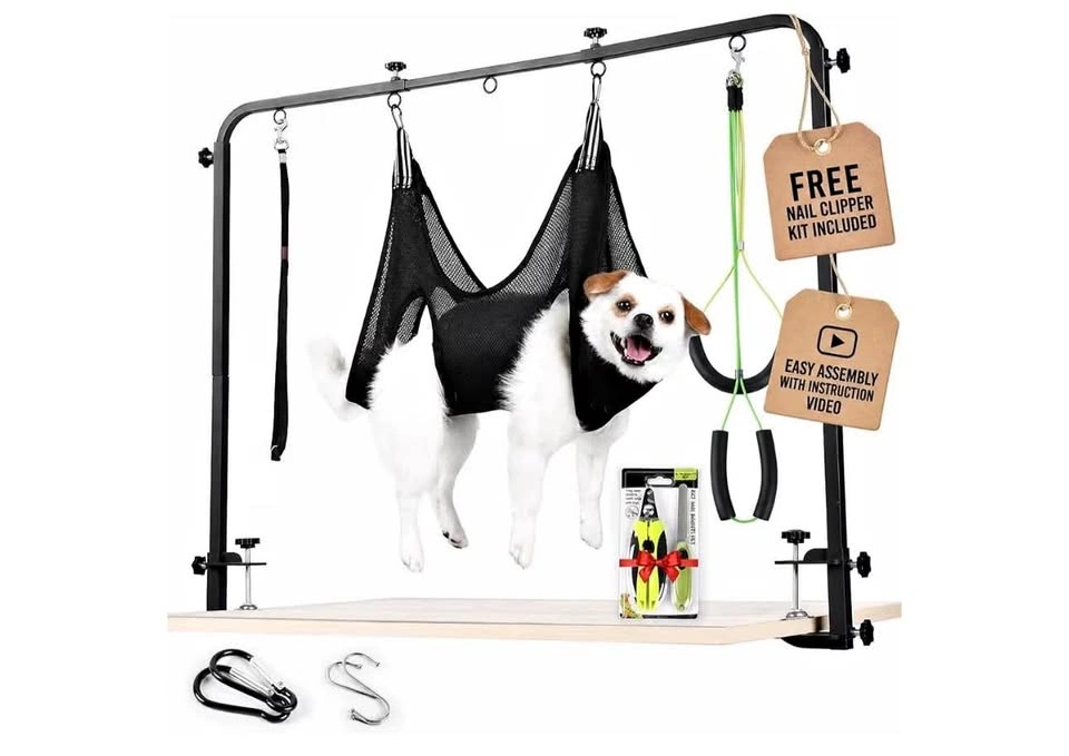 Premium Dog Grooming Arm with Hammock & Nail Kit