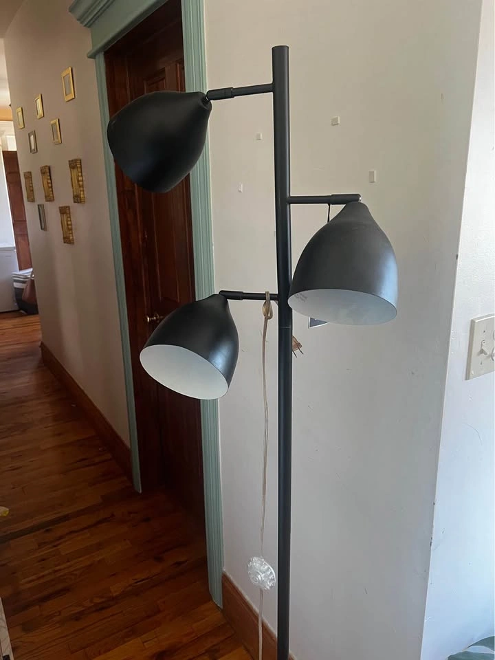 Modern 3-Light Black Floor Lamp - photo 2
