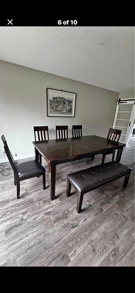 Dining table and chairs