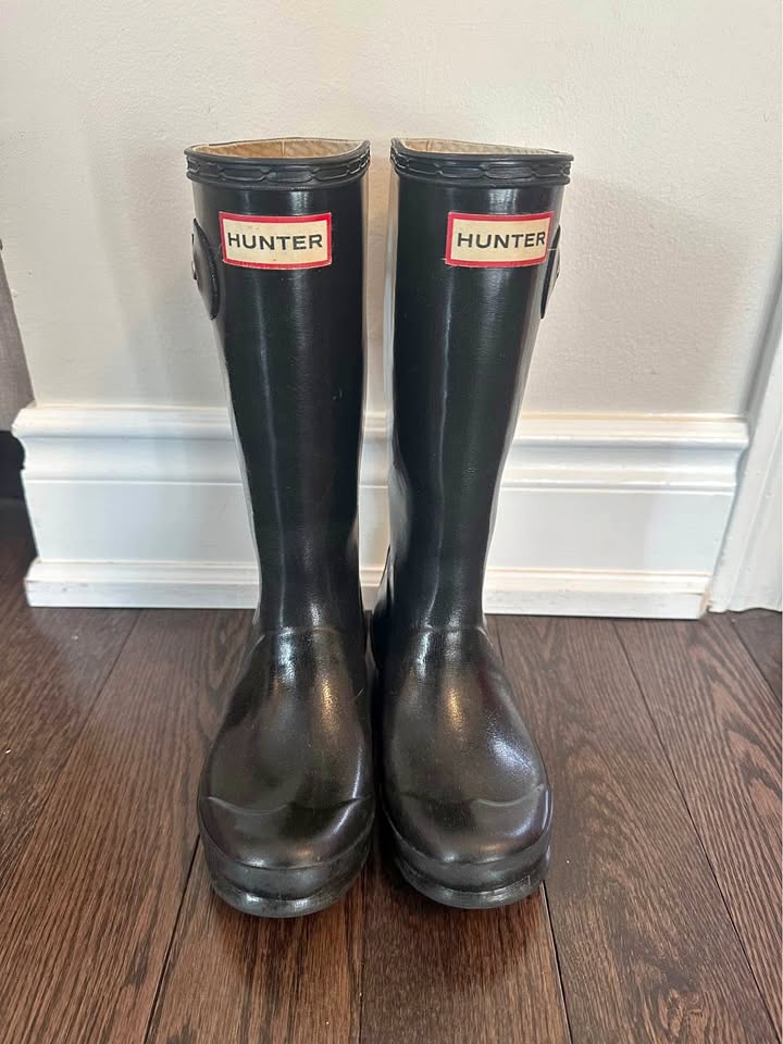 Kids Hunter Gloss Rain Boots - EUC