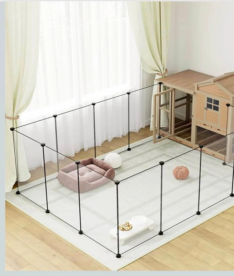 Luriva Large Transparent Pet Playpen, 28" H x 20" W