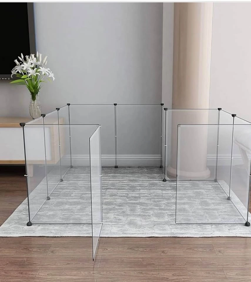 Luriva Large Transparent Pet Playpen, 28" H x 20" W - photo 3