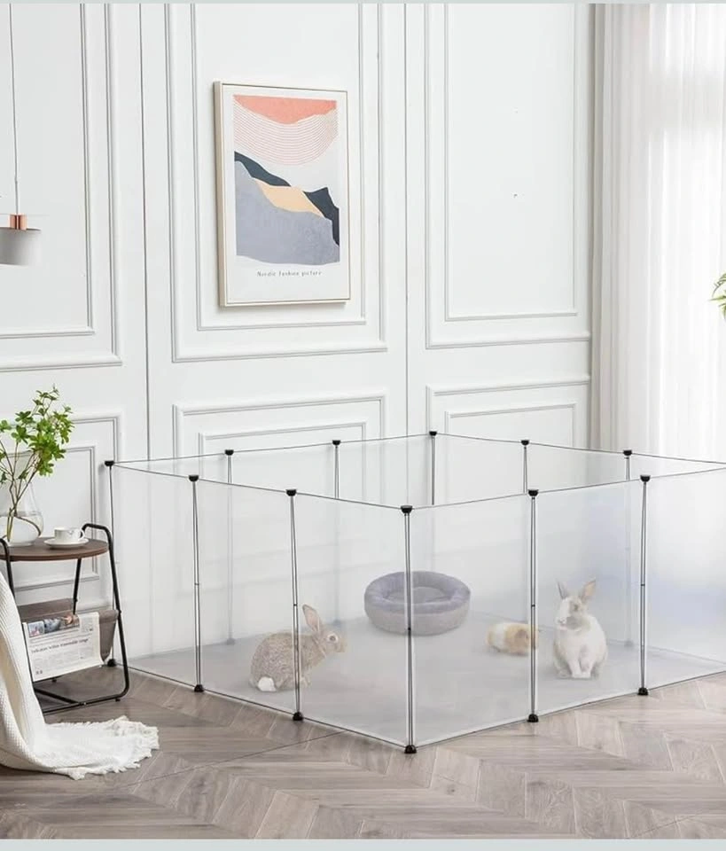 Luriva Large Transparent Pet Playpen, 28" H x 20" W - photo 4