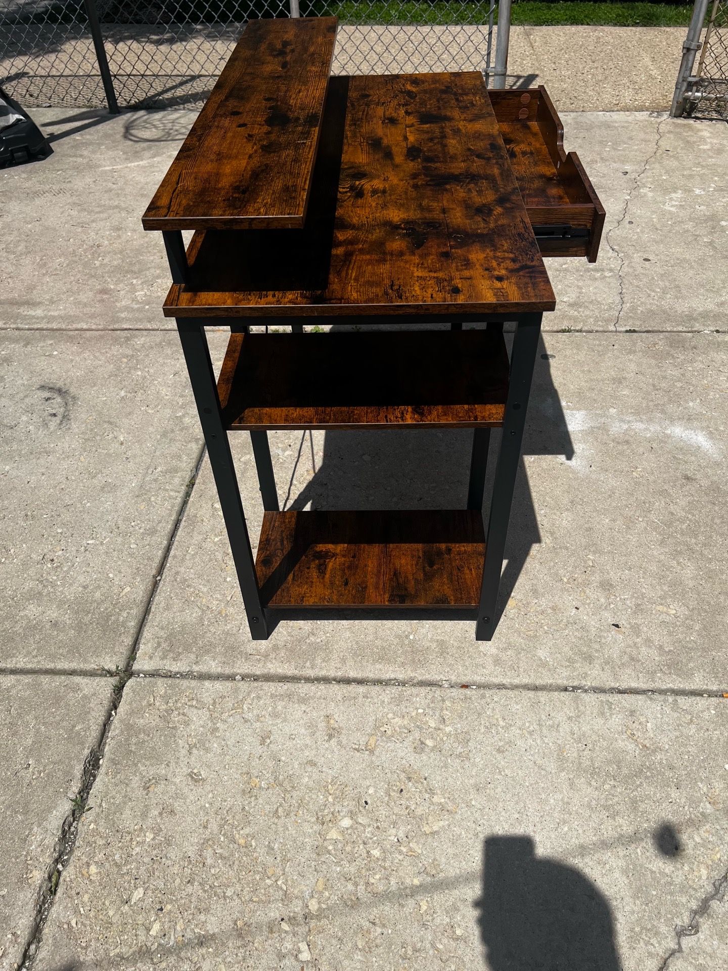 Computer Desk w/ Monitor Stand, Drawer & Shelf - photo 3