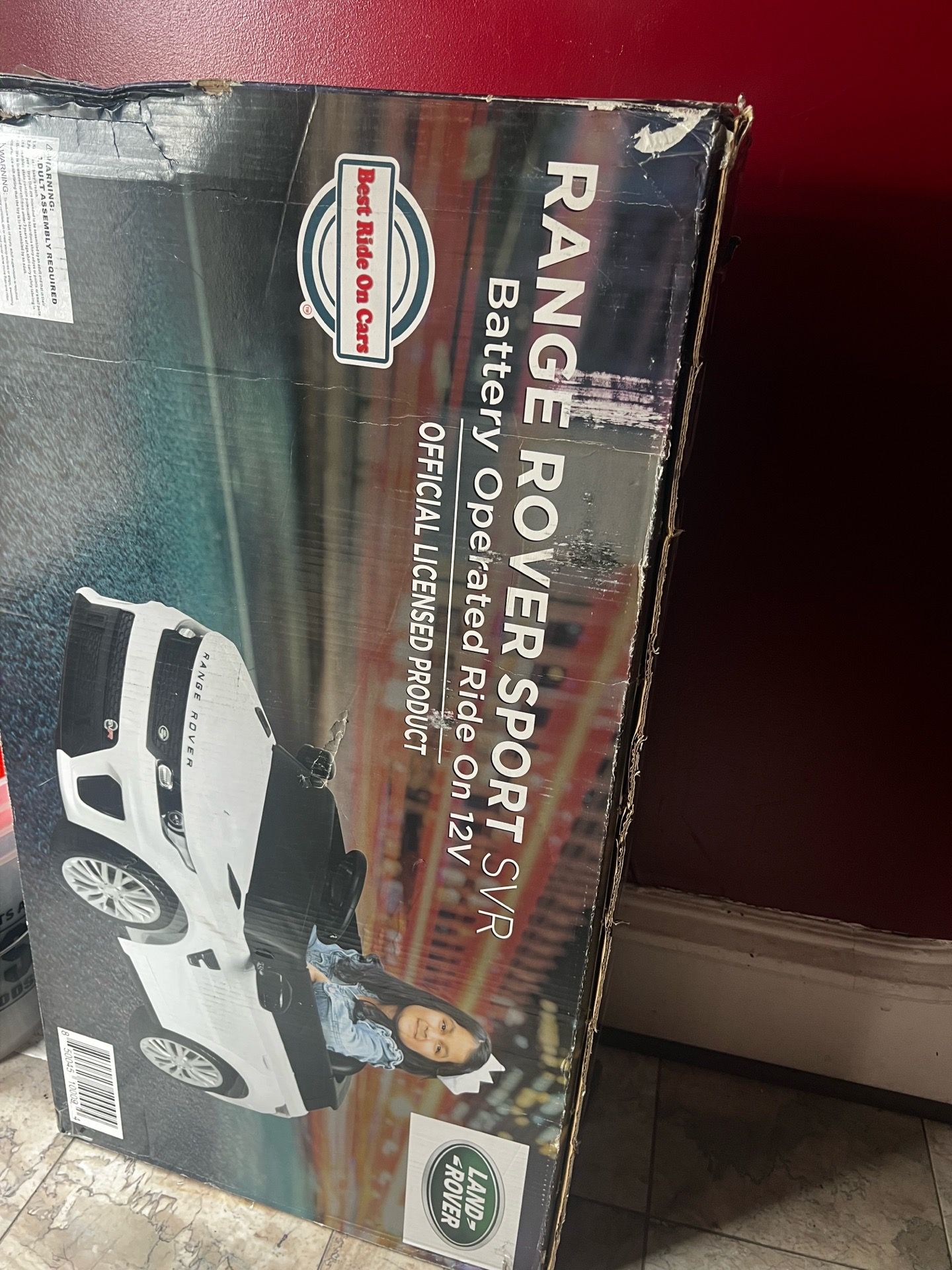 12V Licensed Range Rover Sport SVR Kids Ride On Car