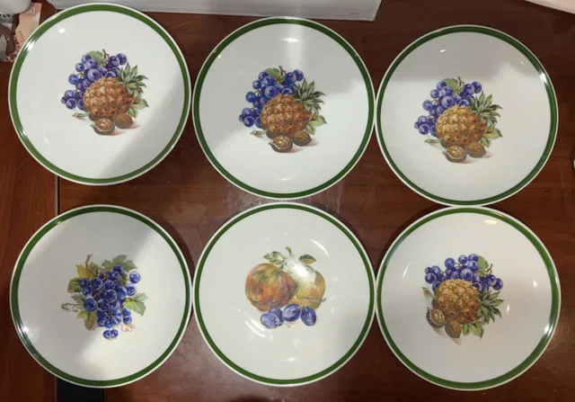 Vintage Kahla Porcelain Side Plates Fruits & Nuts thumbnail