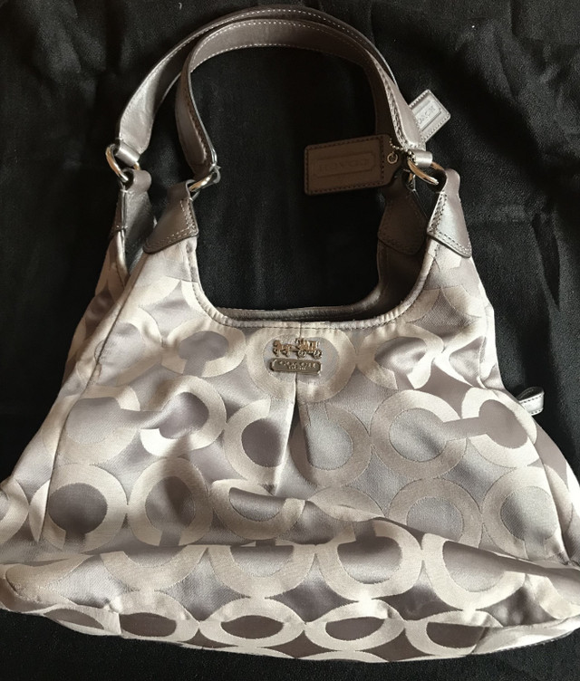 Coach Beige Gold Handbag Hobo Purse