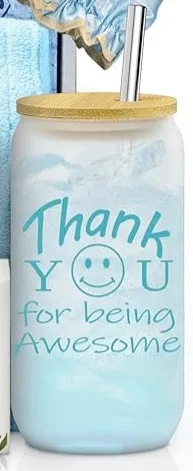 Thank You Cup with lid & straw thumbnail