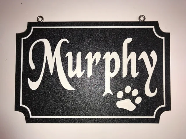 Routered Hanging Name Sign Murphy thumbnail