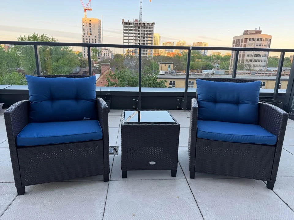 Patio/Balcony Furniture Set – Like New – Includes Covers - photo 2