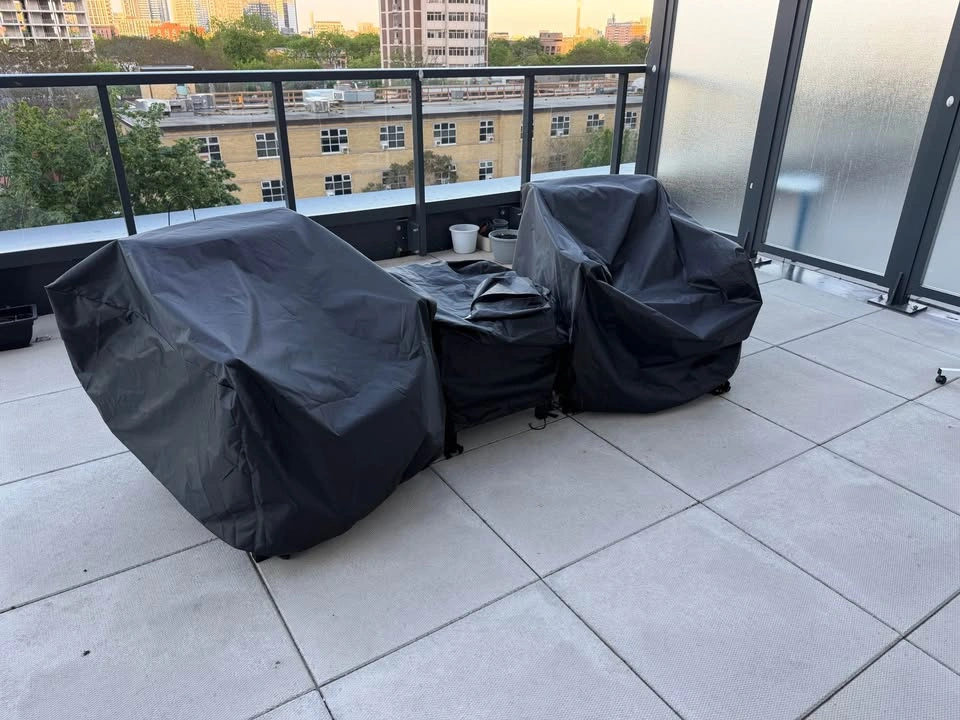 Patio/Balcony Furniture Set – Like New – Includes Covers - photo 5