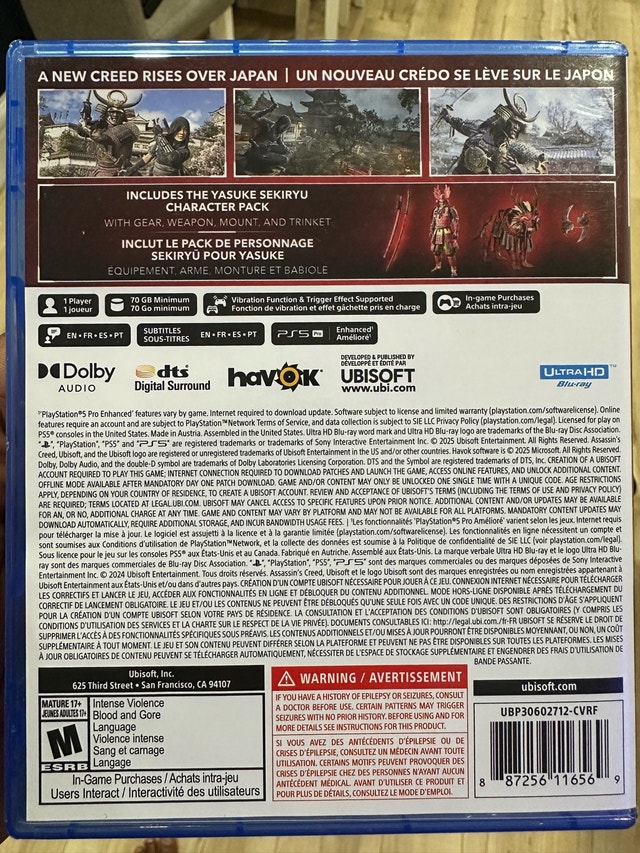 Assassin's Creed Shadows PS5 - photo 3