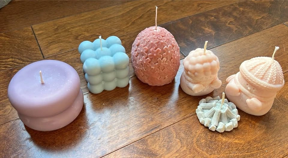 Handmade Soy Wax Colored Candles (6-pieces)