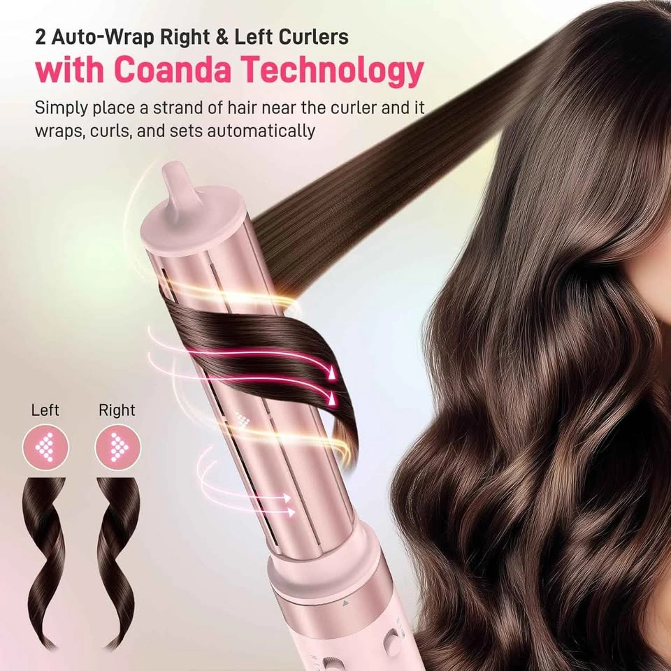 MESCOMB 5-in-1 Dual Voltage Hair Dryer Brush (Pink) - photo 5