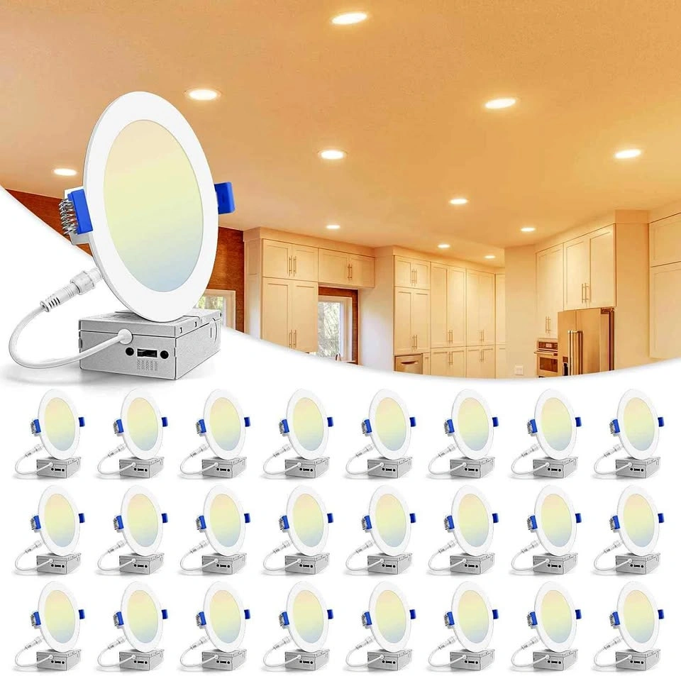 24-Pack 6-Inch Slim LED Recessed Lighting (5CCT)