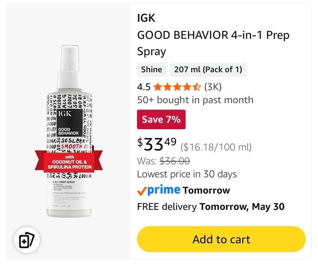 IGK (New) 4 in 1 Hair Prep Spray - photo 2
