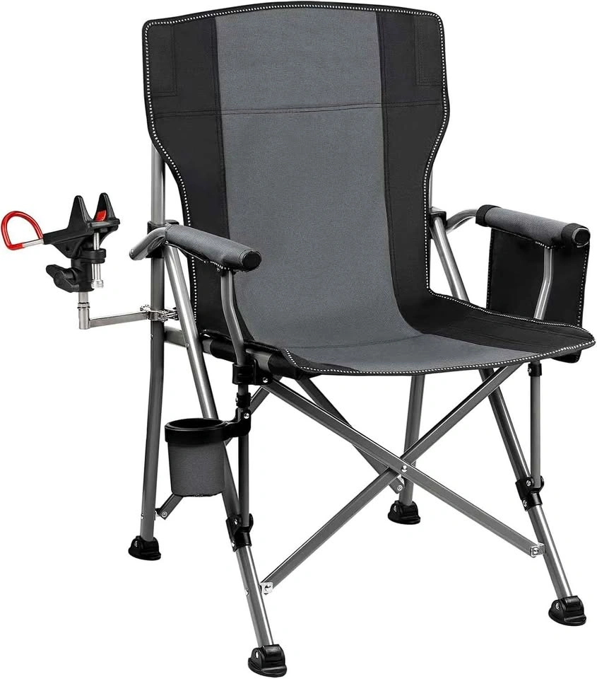 Thallike Heavy Duty Folding Fishing Chair w/ 360° Rod Holder (Gr