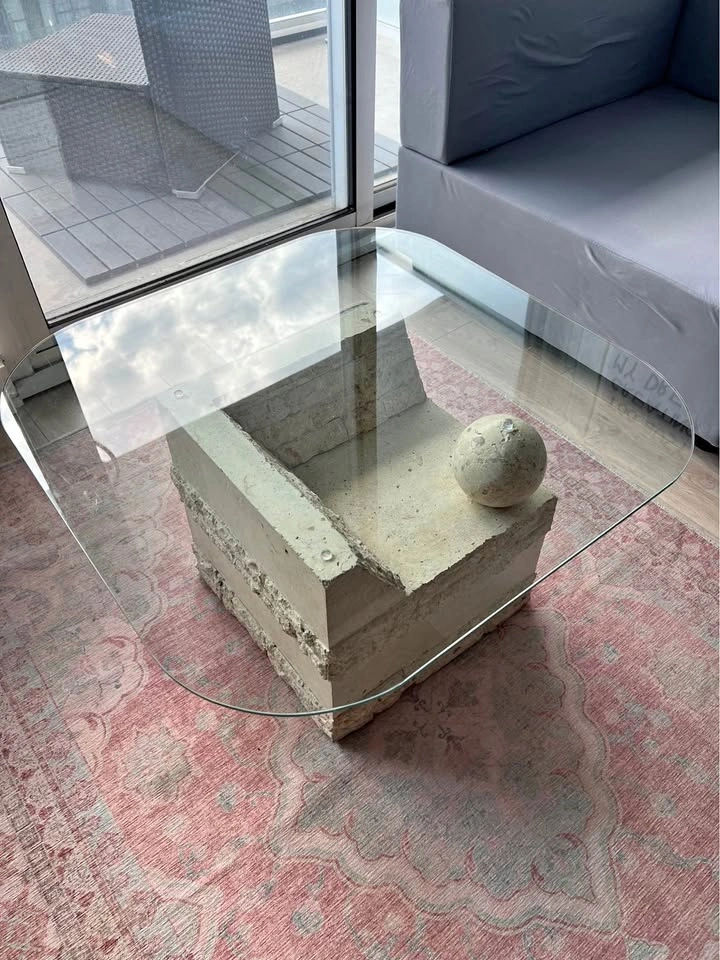 Vintage Glass Coffee Table