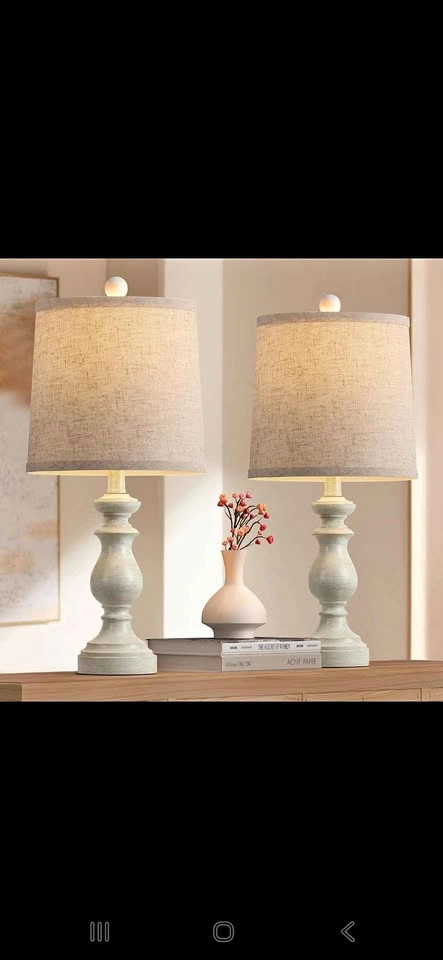 Rustic Table Lamps Set of 2 – Brand New