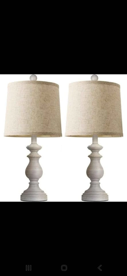 Rustic Table Lamps Set of 2 – Brand New - photo 2