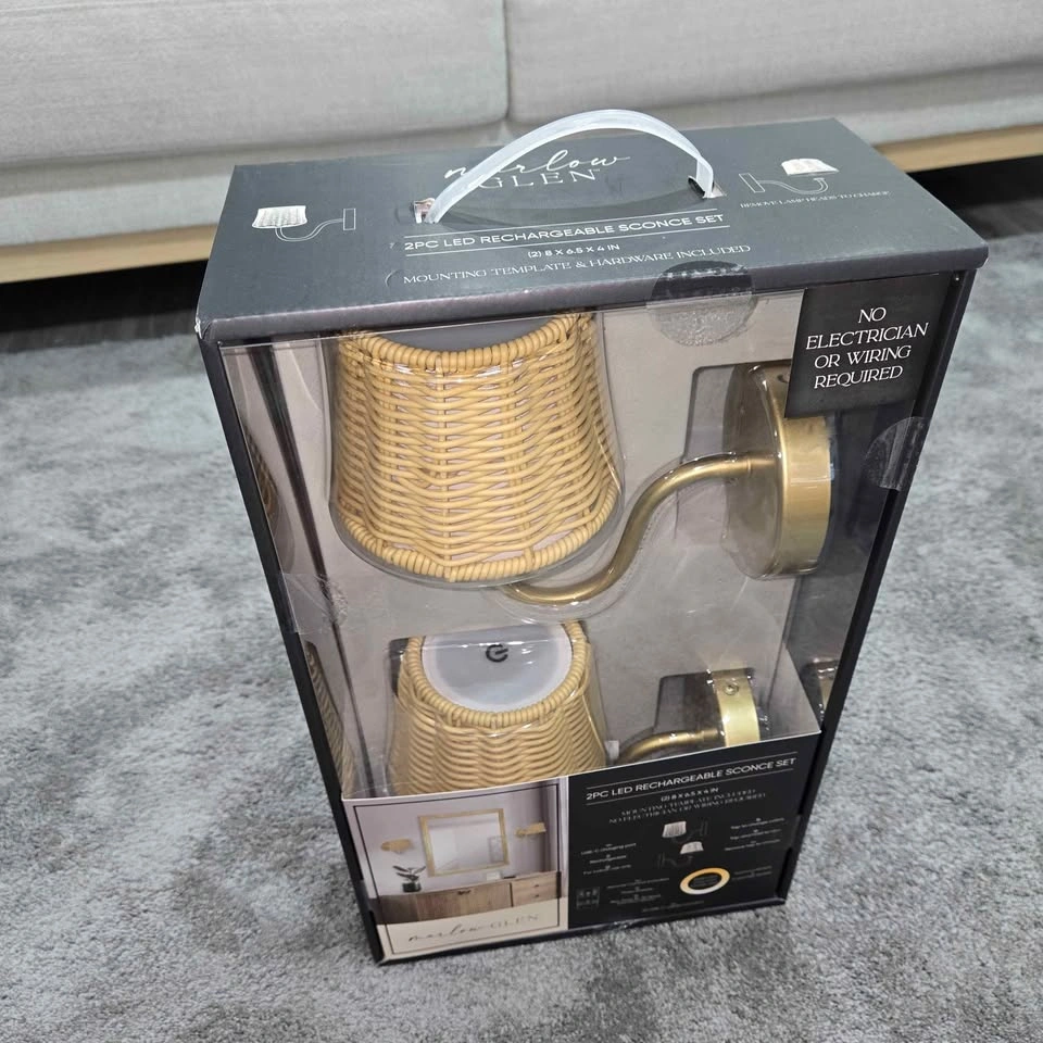 NEW Marlow Glen LED Rechargeable Wall Sconce Set (2 Pieces) - photo 5