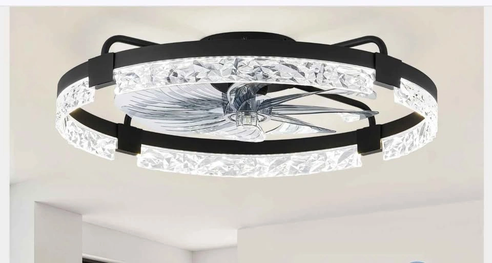 24 Inch Low Profile Ceiling Fan with Light & Remote - photo 2