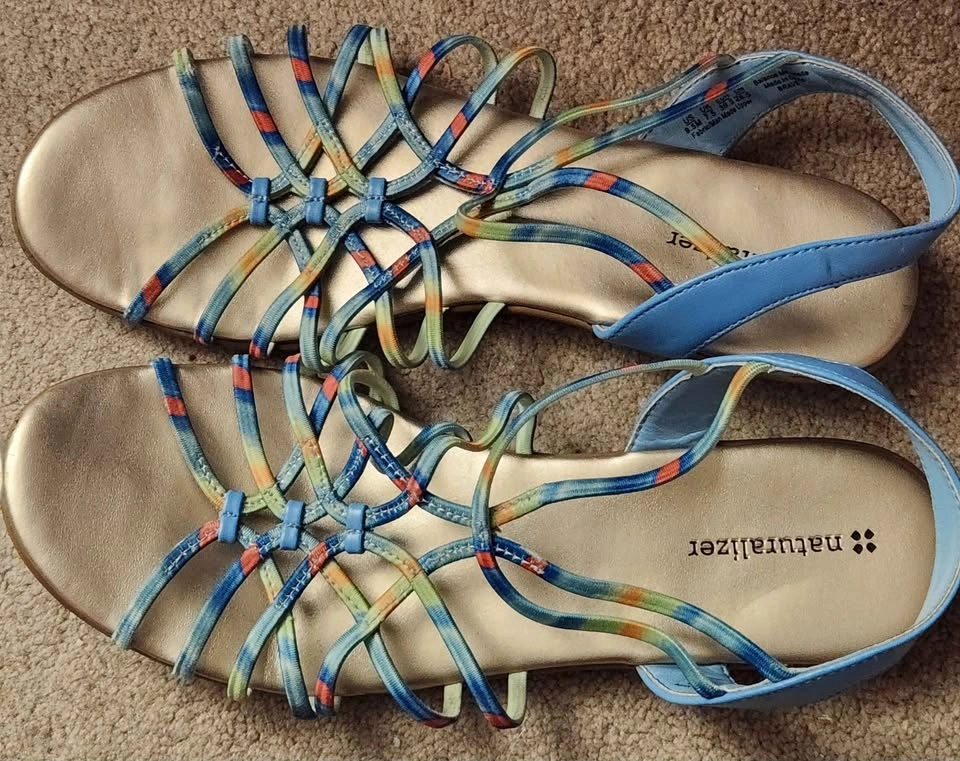Naturalizer Brave Multi-Color Elastic Strap Sandals Size 9.5M - photo 2