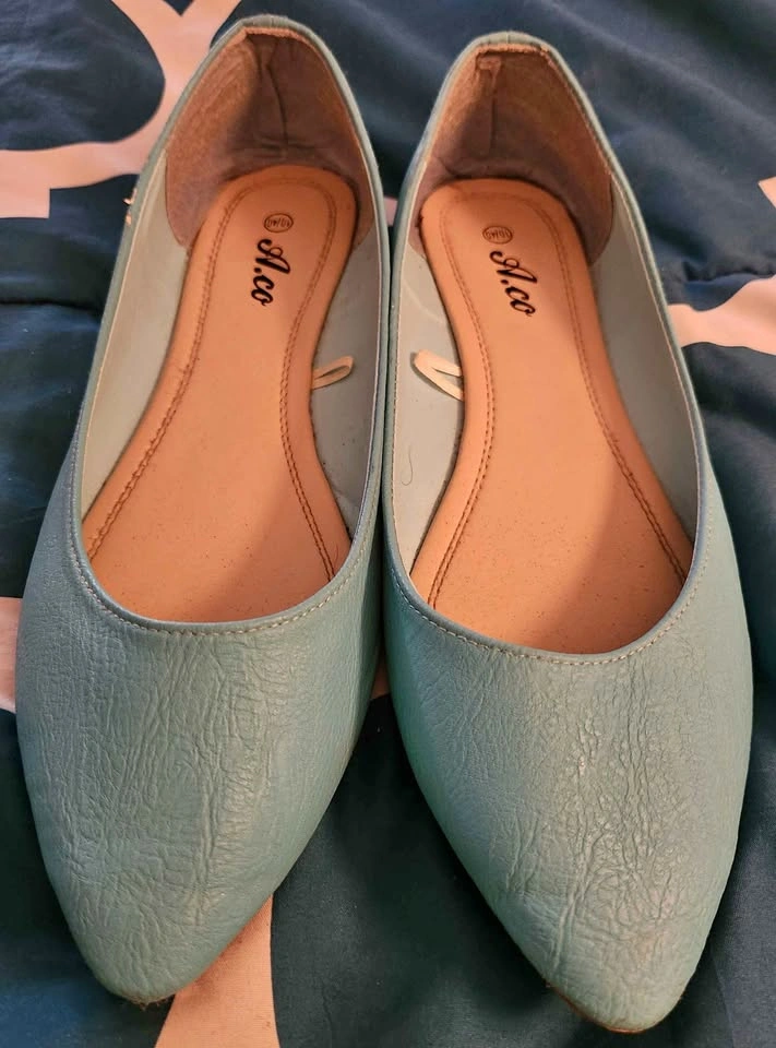 A.co Light Blue Pointed Toe Flats Size 10/40
