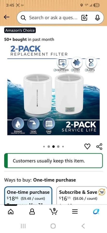 ZYNAFLO 15-Stage Shower Filter + 6 Replacements - photo 3