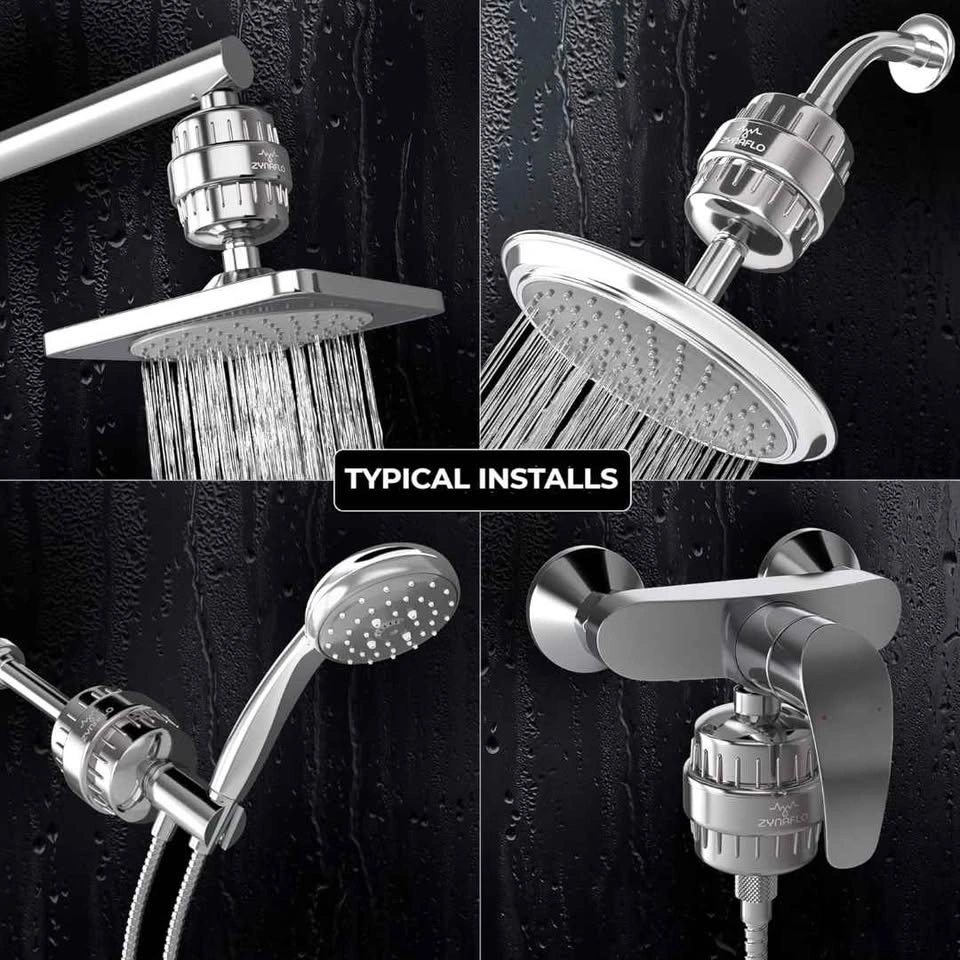 ZYNAFLO 15-Stage Shower Filter + 6 Replacements - photo 4
