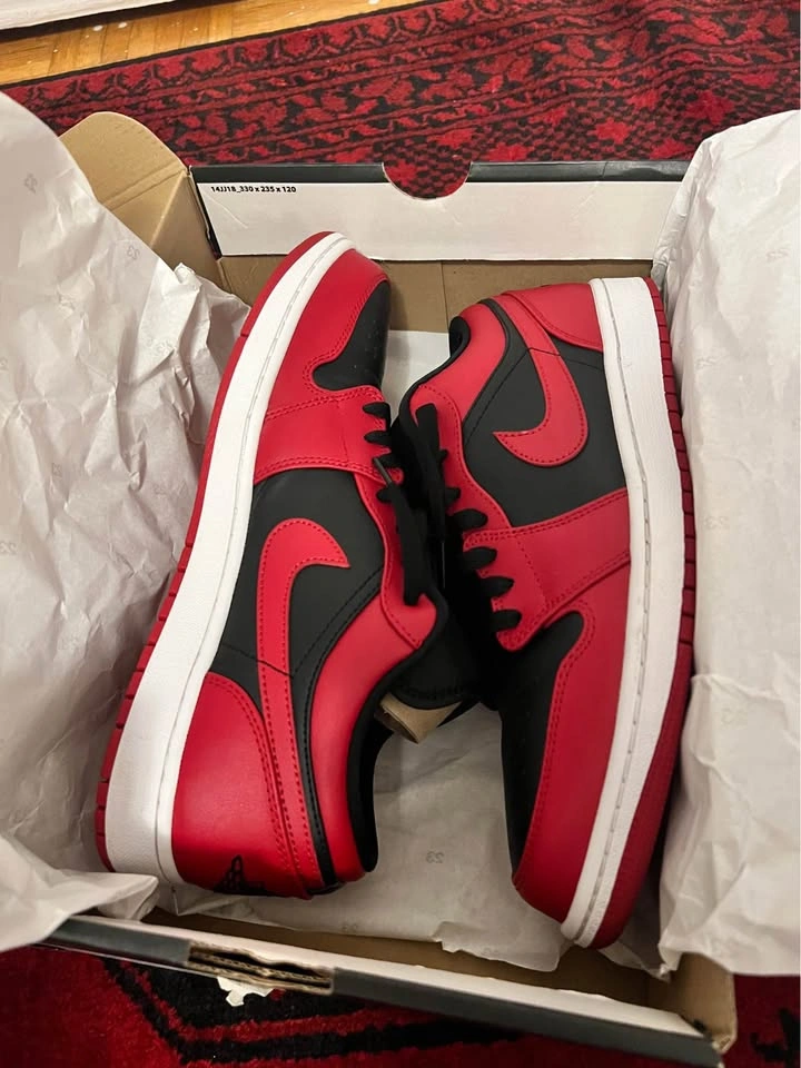 Air Jordan 1 Low Red Black Size 11 - photo 2