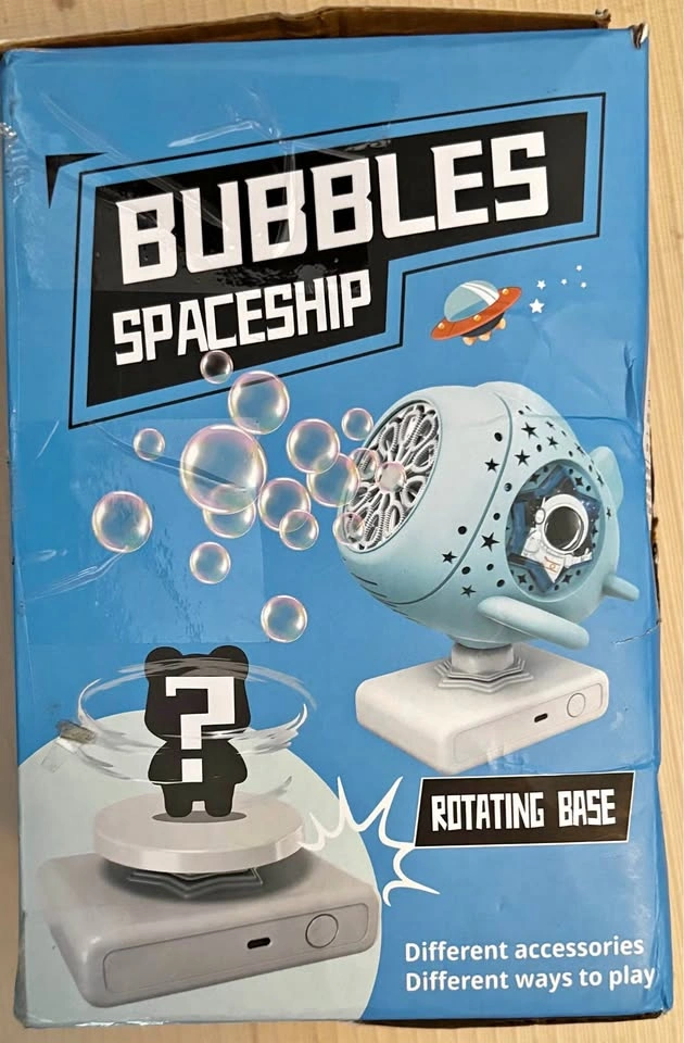 🚀 Spaceship Bubble Machine – In Box 🚀