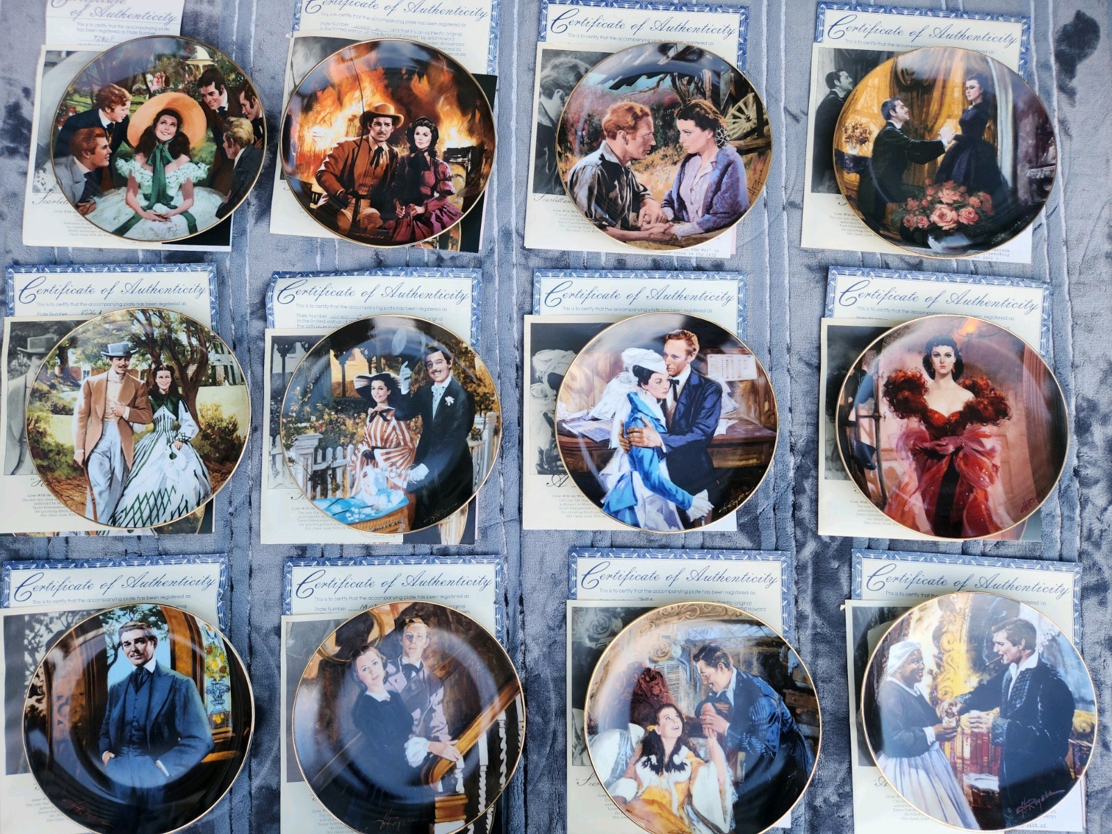Complete Set 1-12 Gone With The Wind Golden Anniversary Collecto