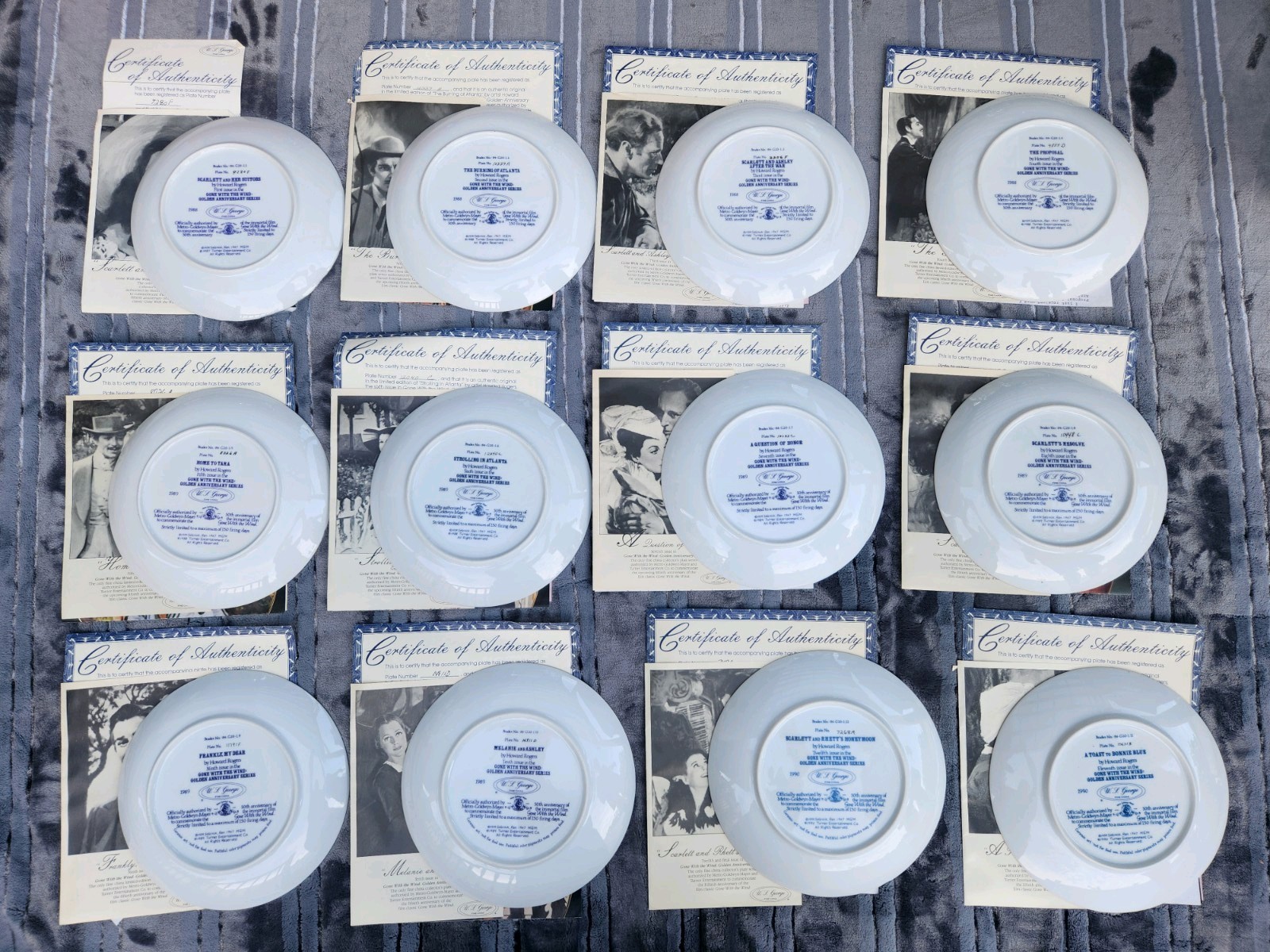 Complete Set 1-12 Gone With The Wind Golden Anniversary Collecto - photo 4