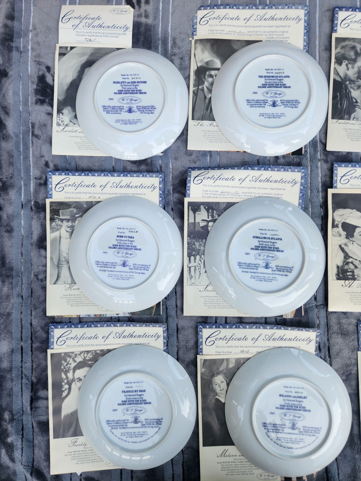 Complete Set 1-12 Gone With The Wind Golden Anniversary Collecto - photo 5
