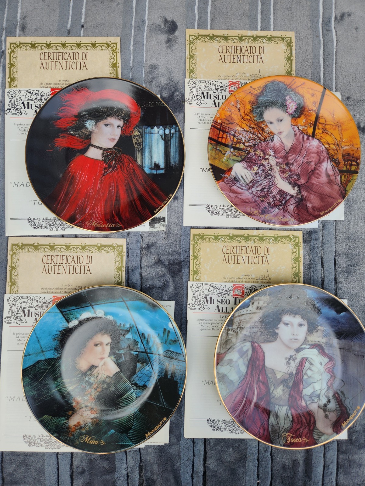 Women of Puccini Riccardo Benvenuti Collector Full Set Plates 1- - photo 2