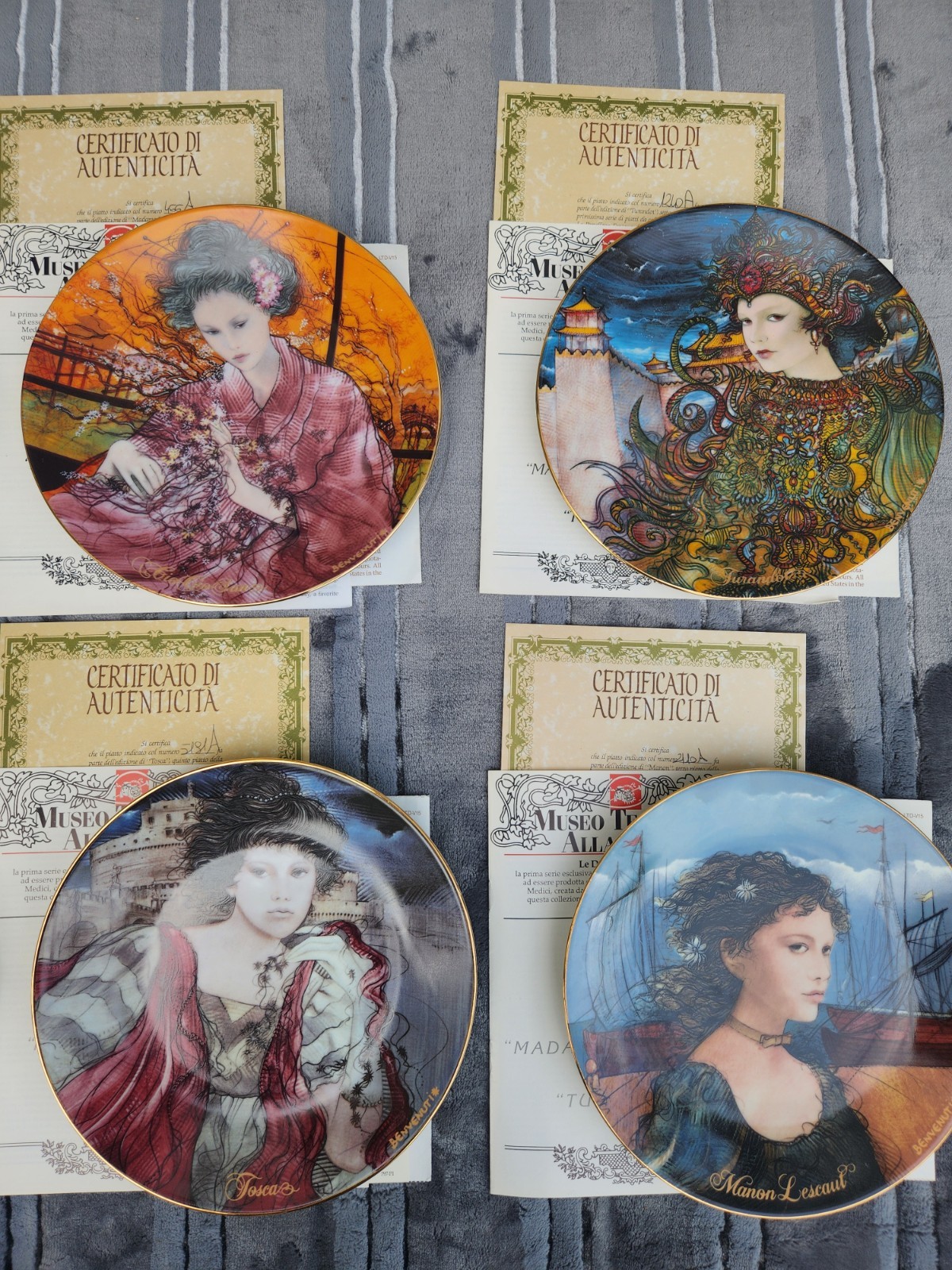 Women of Puccini Riccardo Benvenuti Collector Full Set Plates 1- - photo 3