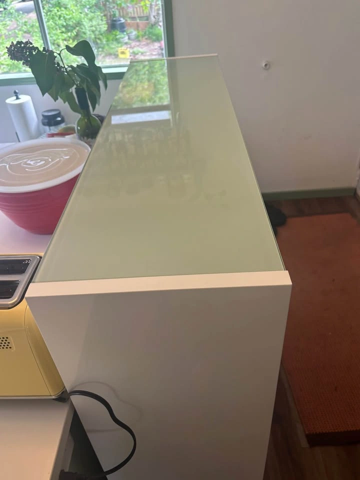 High Gloss Glass Top Shoe Cabinet - photo 3