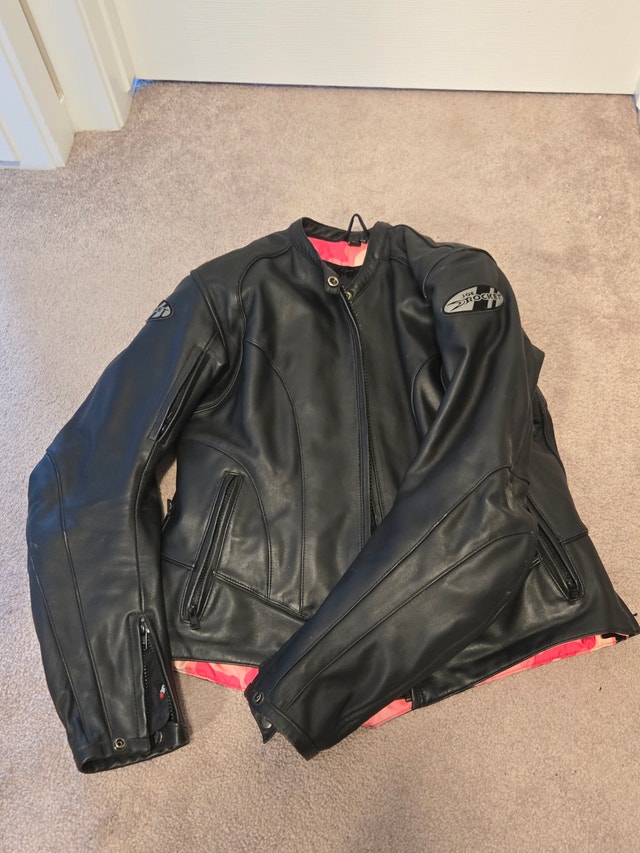 Ladies Leather Motorcycle Jacket - Joe Rocket - Size Medium