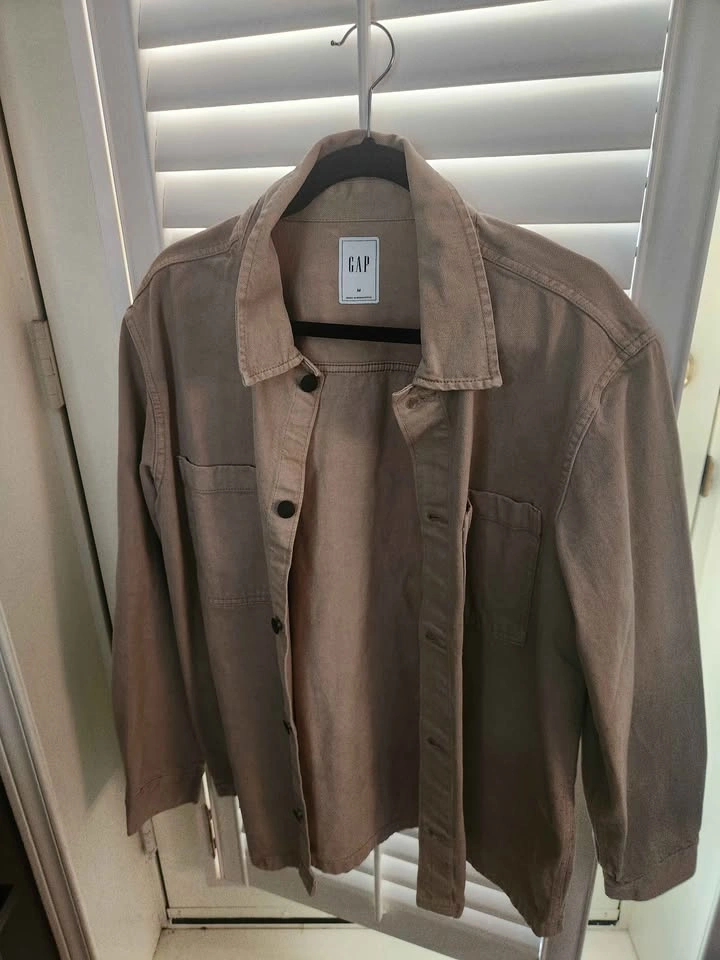 GAP tan shacket mens size M - photo 2