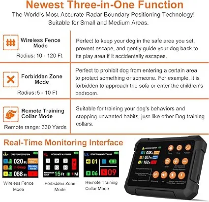 3-in-1 Pet Containment System Dog Training Collar image indicator(2)