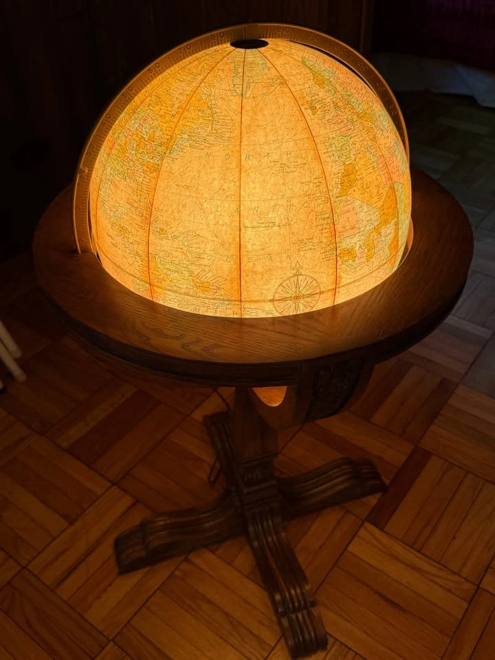 Replogle Heirloom 16-inch Illuminated Floor Globe - Vintage - photo 3